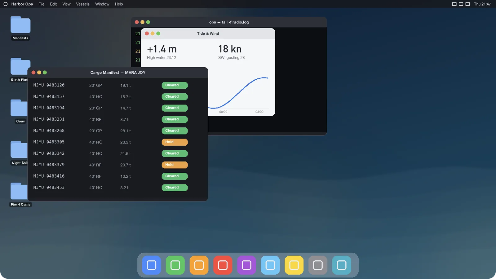 A Mac Player's output: the deck full screen, nothing else.